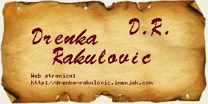 Drenka Rakulović vizit kartica